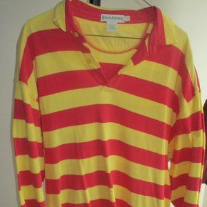 Banana Republic Orange and yellow stripped shirt